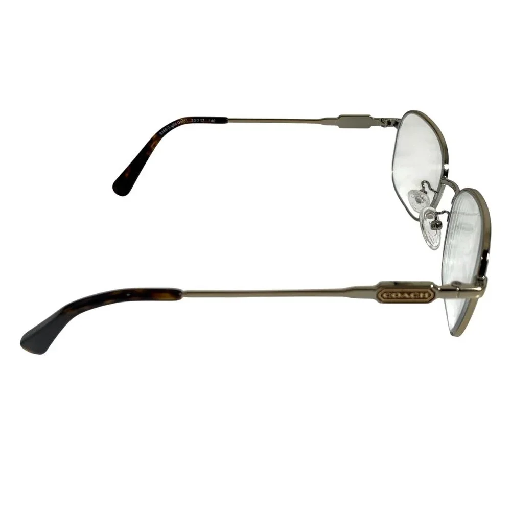 Coach HC5119 Light Gold Metal Eyeglass 53-17-140 Frames ONLY w/ Case & Cloth